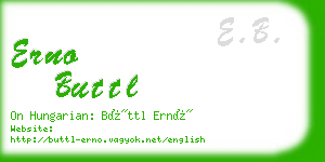 erno buttl business card